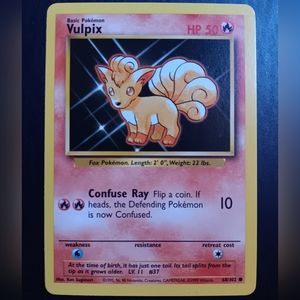 Vulpix Pokemon Card - Base Set - NO. 68/102 Common Non-Holo
